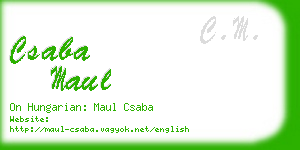 csaba maul business card